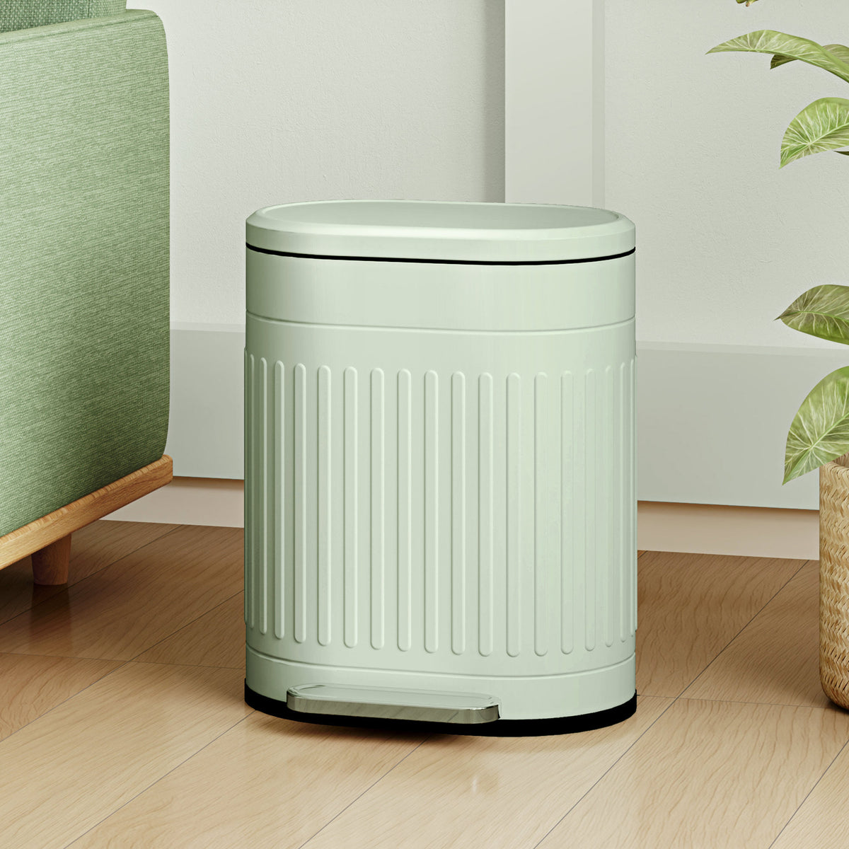 HOMCOM Mülleimer 20L Treteimer mit Deckel Fußpedal herausnehmbarem Inneneimer Soft-Close-Funktion 36,5 x – Produktabbildung 2