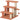 PawHut Kratzbaum, Haustiertreppe, 3 Stufen, Spielball, bis 5 kg, 45x40x48cm, Braun