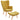 Accent chair with ottoman, corduroy-look lounge chair, armchair with wooden legs, for living room, orange