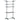 Foldable 5-tier laundry drying rack, on wheels, side wings, grey