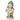 Christmas decoration snowman figurine, illuminated Christmas statue made of MGO with Welcome sign, LEDs and