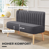 HOMCOM 2-Sitzer Sofa, weiche Polsterung, pflegeleichter Bezug, bis 220 kg, 117 x 56,5 x 77 cm – Produktabbildung 4