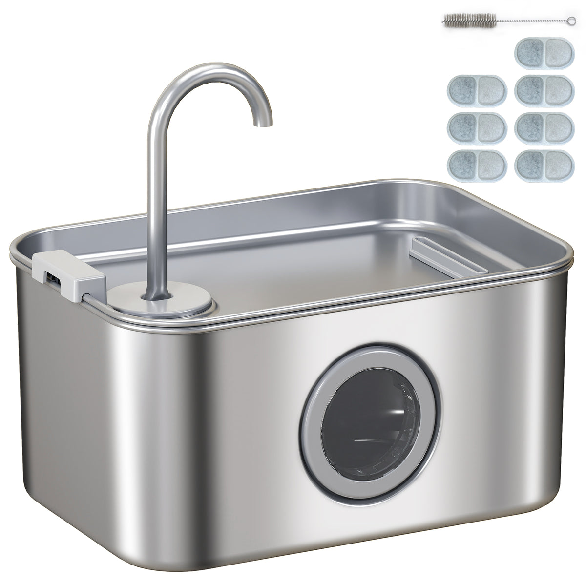 Cat water fountain, 3.2L drinking fountain for cats with quiet pump and activated carbon filter