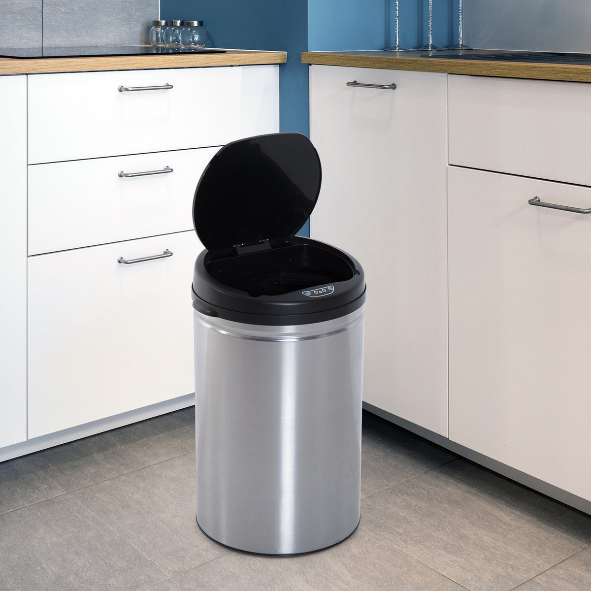 HOMCOM Sensor Mülleimer 30L Automatischer Mülleimer mit Soft-Close-Deckel, Bewegungssensor – Produktabbildung 2