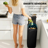 HOMCOM 50L Sensor-Mülleimer, berührungslos Küchenmülleimer mit Bewegungssensor, fingerabdruckresistent – Produktabbildung 4
