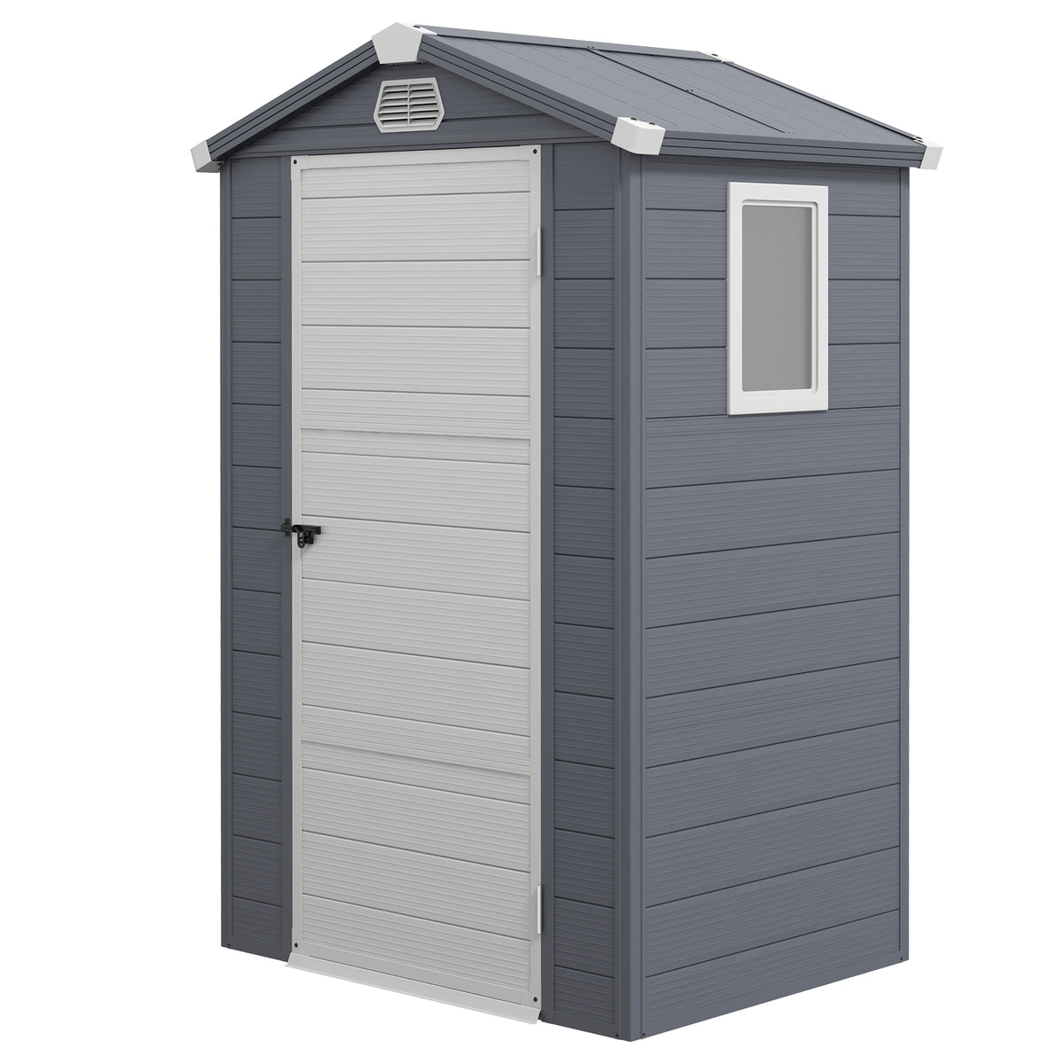 Storage shed, 1.1 m², garden shed with gable roof, 133 x 102 x 180/208 cm