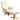 Recliner with footstool, 145° reclining backrest, 360° swivel, faux leather, cream white