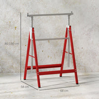 HOMCOM 2 x Gerüstbock, Unterstellbock, Stahl, Rot – Produktabbildung 3