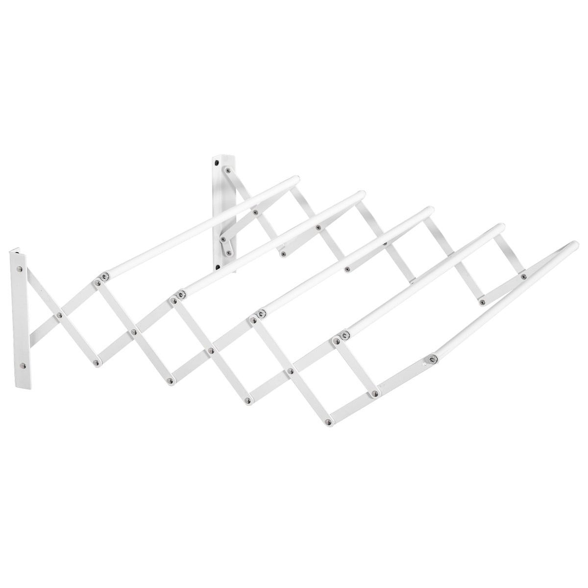 Wall-mounted drying rack, extendable, foldable, space-saving clothes dryer, wall-mounted clothes airer for