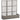 Outsunny Blumenkasten mit Spalier, wetterfest, Polyrattan, 103 x 29 x 103 cm, Grau