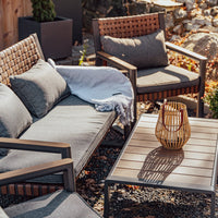 Gartenmöbelset TEXAS mit Sofa Sesseln und Couchtisch GRAU – Produktabbildung 11