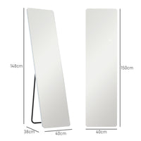 HOMCOM LED Ganzkörperspiegel, Touch-Steuerung, dimmbar, rahmenlos, 40 x 150 cm – Produktabbildung 3