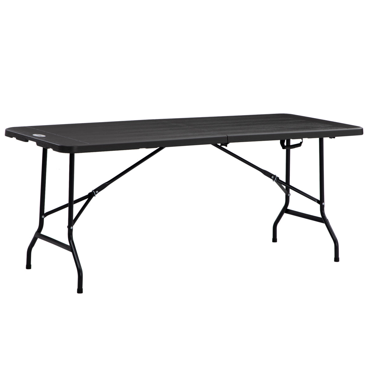 Outdoor table, garden table, for 6 people, foldable, wood look, dark grey, 180 x 75.5 x 73 cm