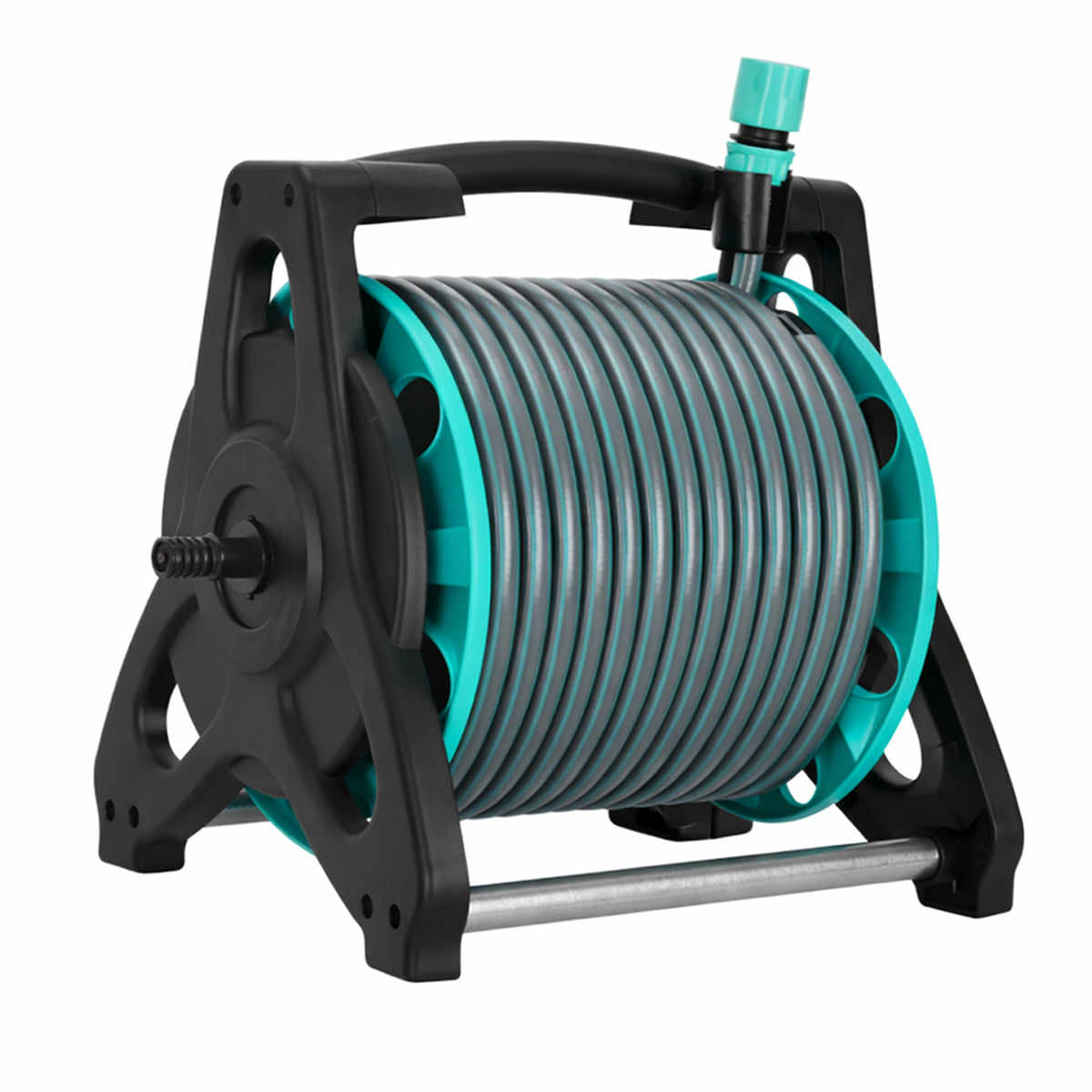 Gartenschlauch auf Trommelständer LUARO Sprinklerpistole Retraktor 30m – Produktabbildung 2