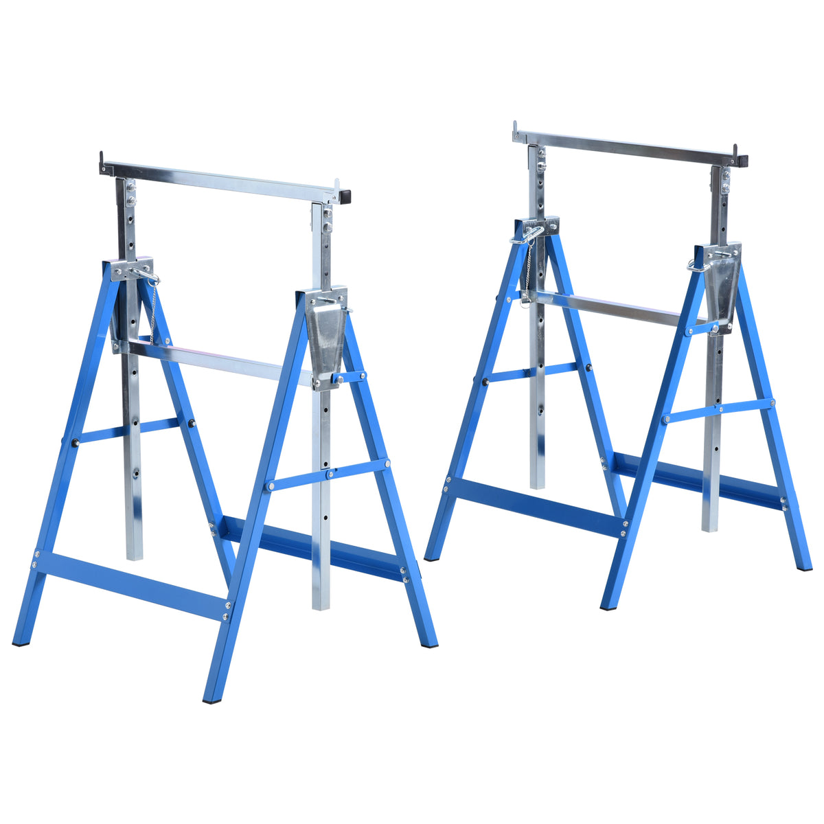 HOMCOM 2er Set Arbeitsbock Belastbarkeit bis 200 kg klappbar Sägebock höhenverstellbar 80-130 cm Gerüstbock