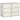 Children's storage box, kids' storage box, 3 drawers, white
