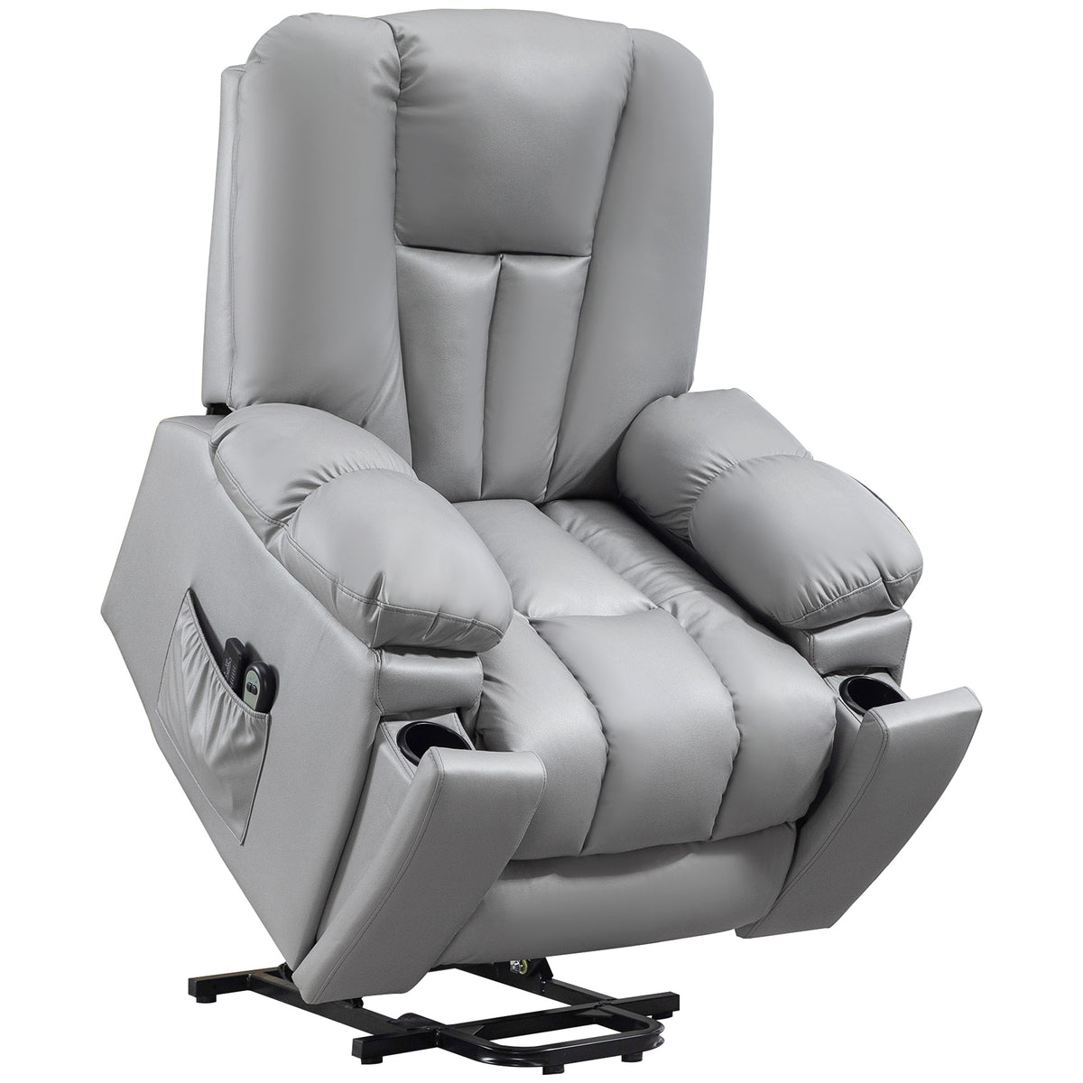 HOMCOM Massagesessel Relaxsessel Seniorensessel, Fernbedienung, Seitentaschen, 94 cm x 96 cm x 106 cm