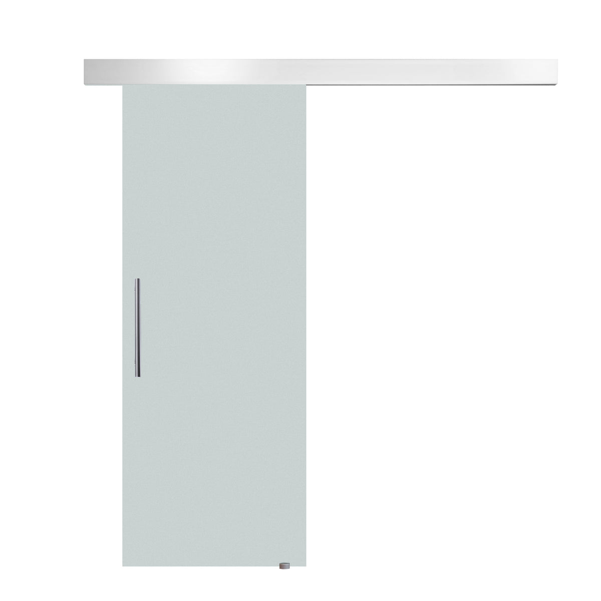 Glass sliding door with pull handle, satin-finished on one side, 90 x 205 cm