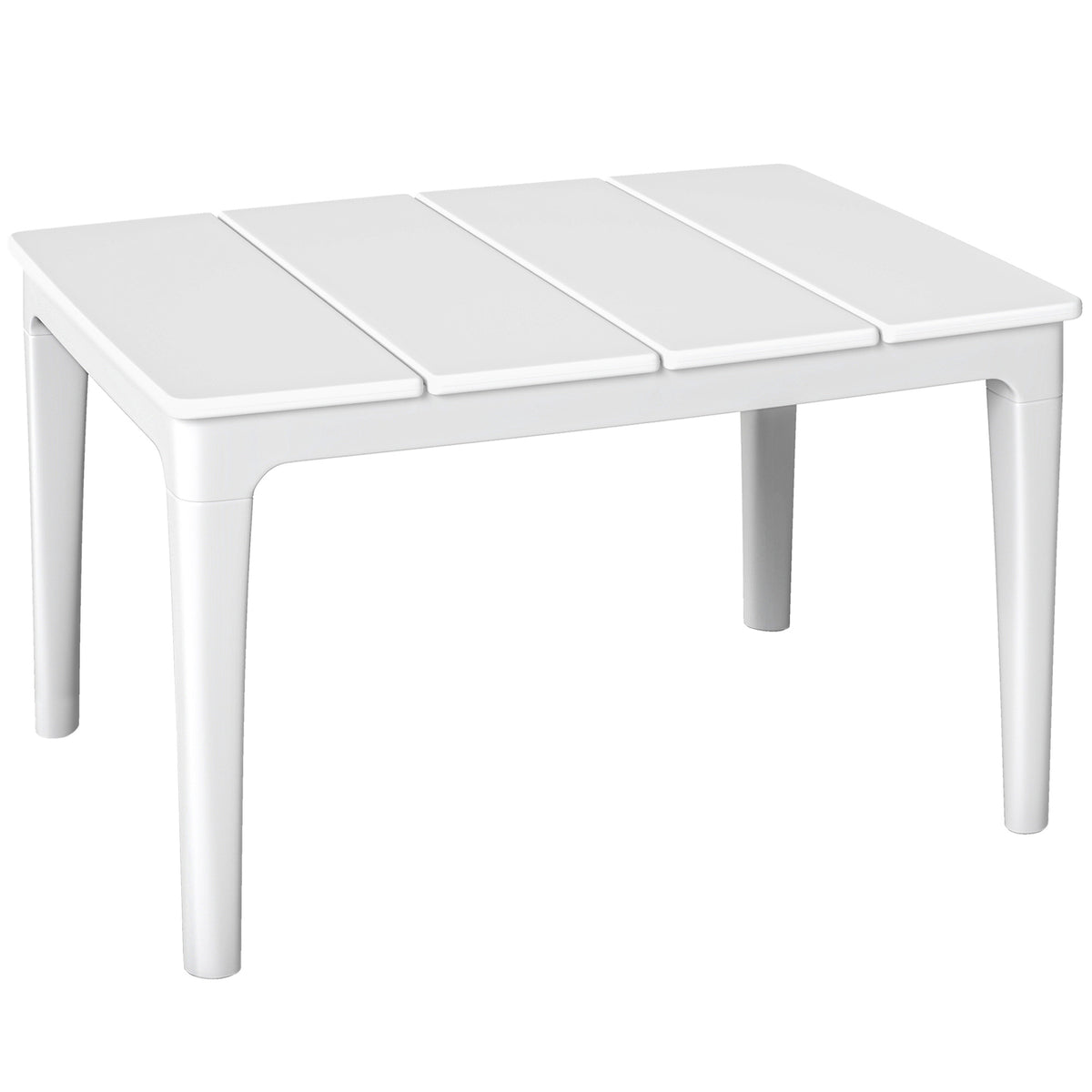 Outsunny Beistelltisch 70 x 53cm wetterfest Gartentisch aus Kunststoff rechteckig Balkontisch 35kg Belastbar