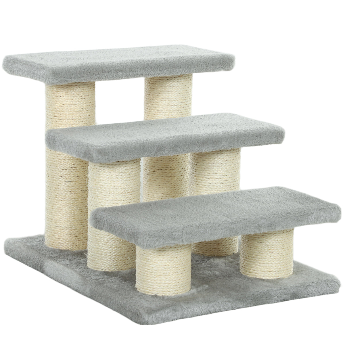 PawHut Hundetreppe 3 Stufen 34 cm Hoch Haustiertreppe für Katze Hunde Katzentreppe Einstiegshilfe für Bett