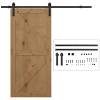 HOMCOM Gleitschienen-Bausatz für Schiebetür, bis 90 kg, Kohlenstoffstahl, 200 cm, Schwarz, inkl. Werkzeuge