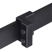 HOMCOM Schiebetür-Kit, rustikales Design, Kohlenstoffstahl, trägt bis zu 100 kg pro Paneel – Produktabbildung 9