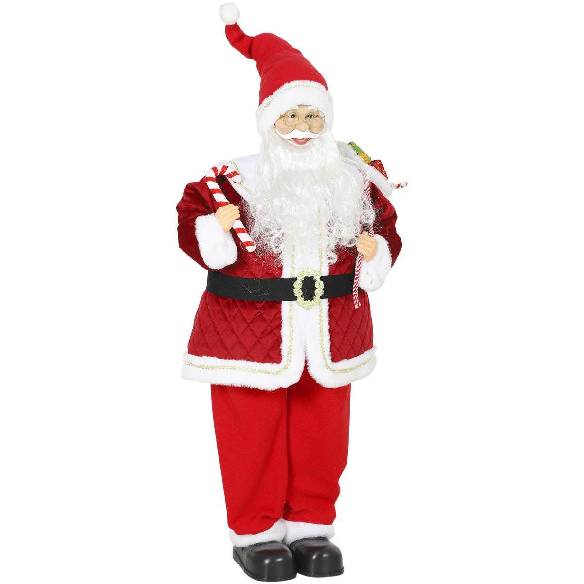 Singing Santa Claus, 120 cm, life-size, animated, with rotating head and movable arms