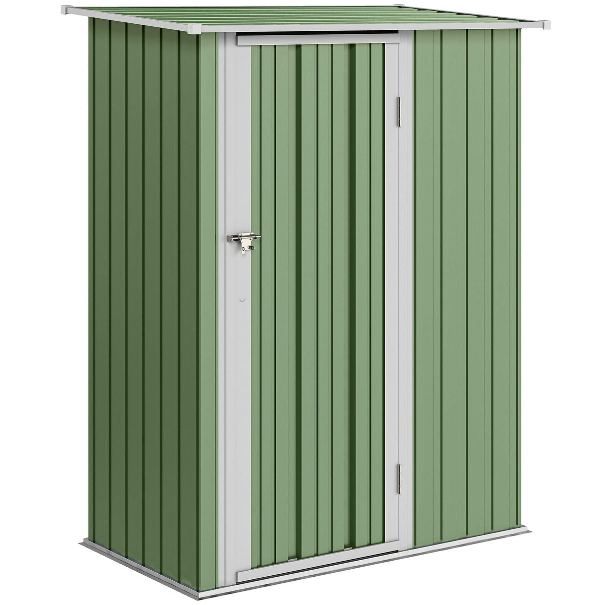 Metal tool shed 1.07 m² 142 x 86 x 189 cm equipment shed with pent roof, lockable door, weatherproof garden
