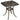 Garden table, decorative vintage design, with parasol hole, cast aluminum, color: bronze, 54 x 54 x 52.5 cm