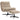 Lounge chair with ottoman, swivel chenille armchair with height-adjustable footstool, thick padding and wide
