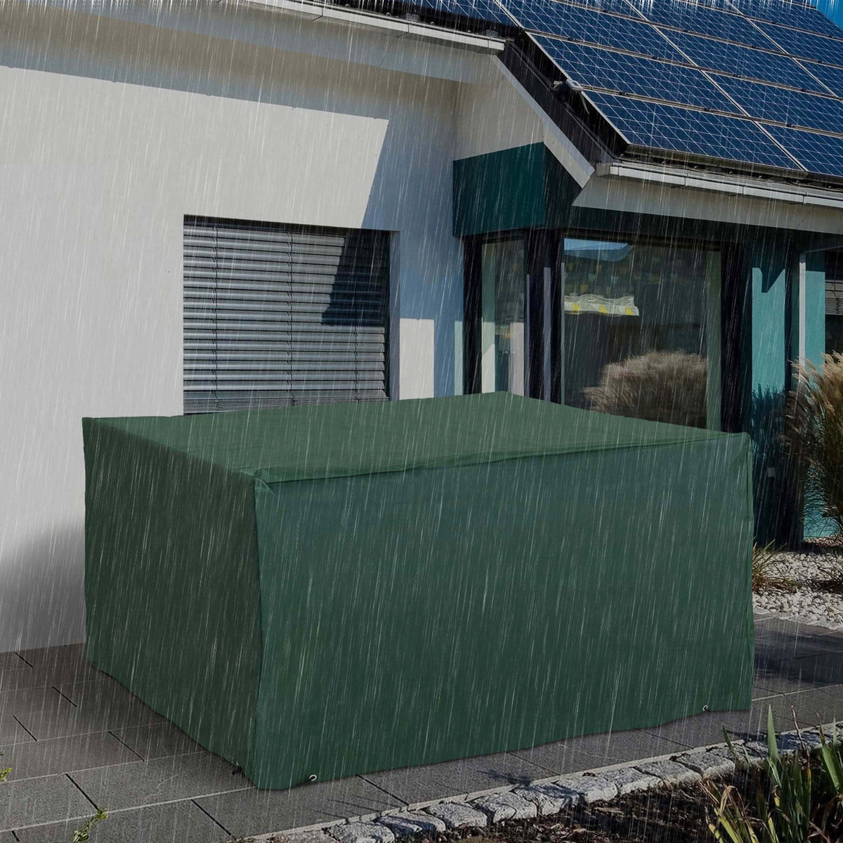 Outsunny Schutzhülle Abdeckung Abdeckhaube für Gartenmöbel 600D-Oxford Grün 135 x 135 x 75 cm – Produktabbildung 2