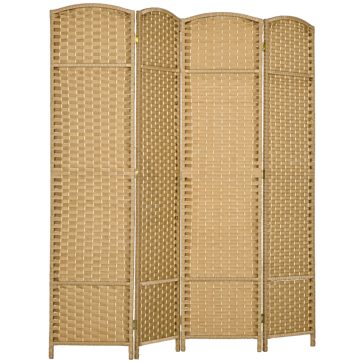 HOMCOM 4-teiliger Raumtrenner, Faltbarer Sichtschutz, Sichtschutzwand für Wohnzimmer, Schlafzimmer