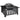 Steel fire pit, outdoor fireplace with spark guard and poker for camping, 67x67x47cm, black