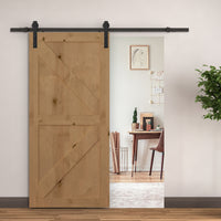 HOMCOM Gleitschienen-Bausatz für Schiebetür, bis 90 kg, Kohlenstoffstahl, 200 cm, Schwarz, inkl – Produktabbildung 2
