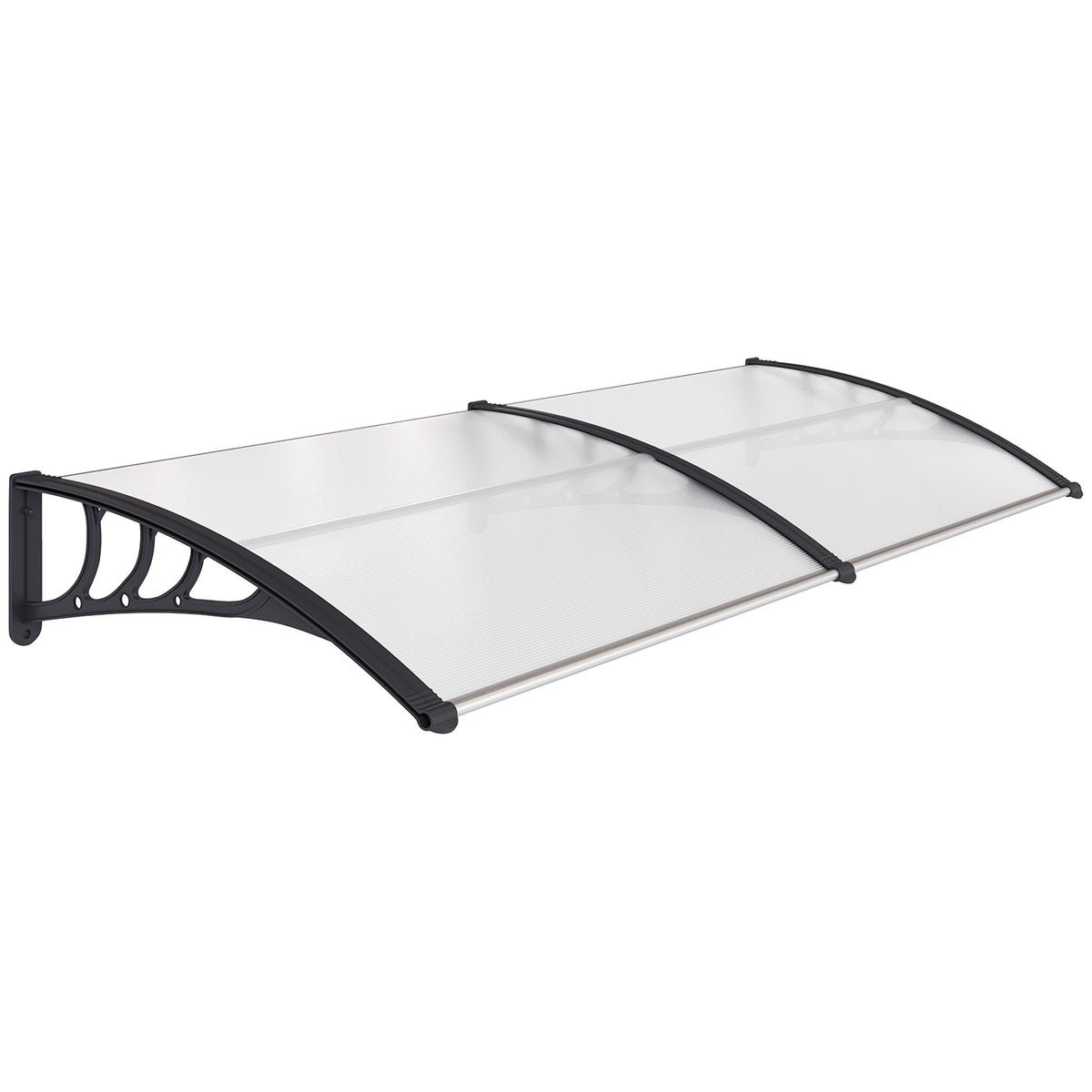 Pultvordach Vordach für Haustür 75x195x23 cm Überdachung 5mm Polycarbonat Sonnenschutz Regenschutz für