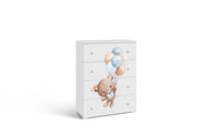 Emily white chest of drawers - Sweet Bear