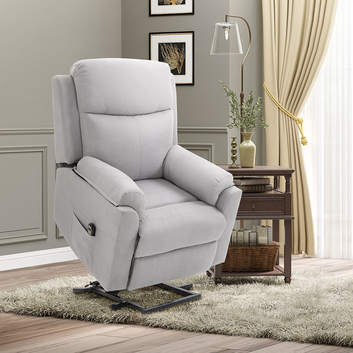 HOMCOM elektrischer Aufstehsessel Sessel mit Aufstehhilfe für Senior Relaxsessel TV Sessel mit – Produktabbildung 2