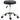 Swivel stool, salon stool, height-adjustable, faux leather, quilted design, black/silver