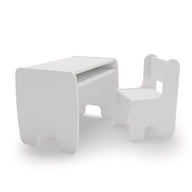Children's table + chair set - white