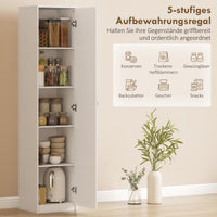 HOMCOM Küchenschrank, 5-Ebenen-Aufbewahrungsschrank, verstellbare Regale, für Wohnzimmer, Küche – Produktabbildung 4