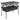 Foldable rolling picnic table, portable camping table with mesh shelf and carrying bag for outdoor use, black