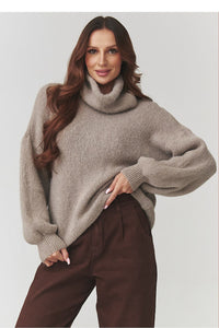  Rollkragenpullover model 220795 Makadamia 
