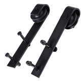 HOMCOM Gleitschienen-Bausatz für Schiebetür, bis 90 kg, Kohlenstoffstahl, 200 cm, Schwarz, inkl – Produktabbildung 9