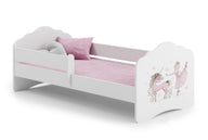 FALA 140x70 children's bed with railing - Girl with unicorn