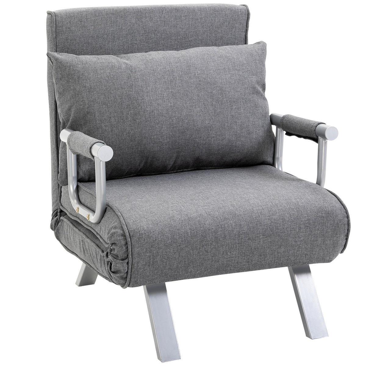 HOMCOM 3 in 1 Schlafsessel Klappbar Schlafsofa mit Bettfunktion Verstellbarer Rückenlehne Kissen Gästebett in