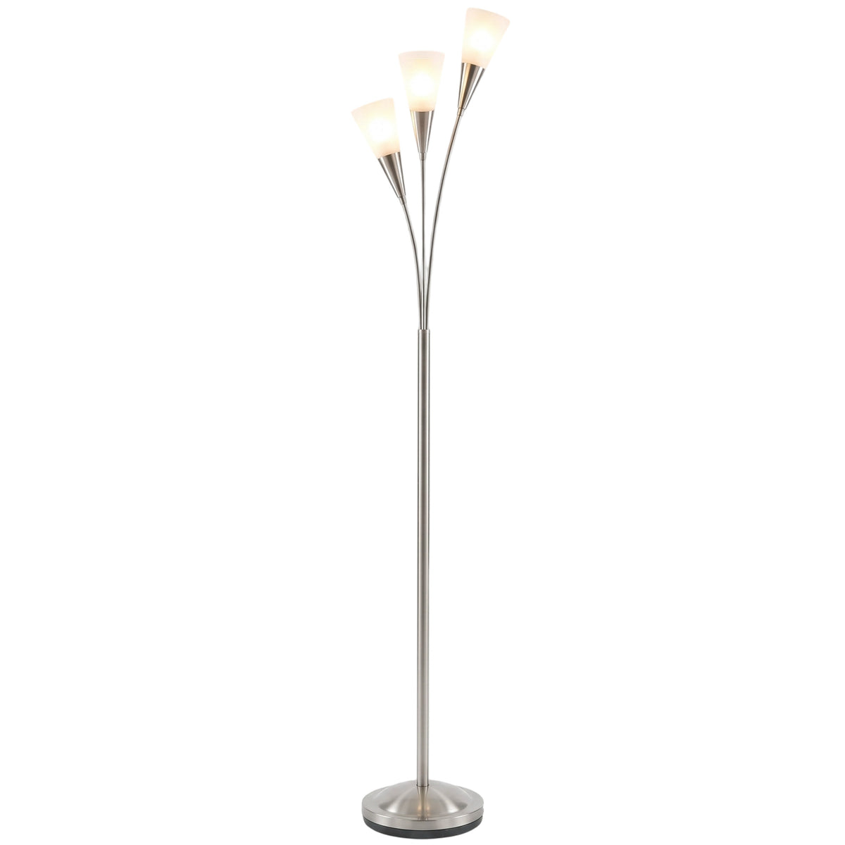HOMCOM Stehlampe Wohnzimmer 40 W Stehleuchte mit Fußschalter, 3 x E14-Fassung für Schlafzimmer, Büro, Ohne