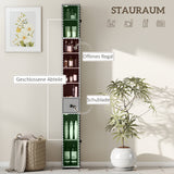 Bathroom cabinet, 4 shelves, drawer, chipboard, slim design, grey (4)