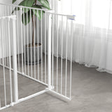 PawHut Welpenauslauf, modulares Design, klappbar, Stahlrahmen, für Innen, weiß, 90 x 123 x 102cm – Produktabbildung 9