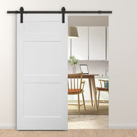 HOMCOM Gleitschienen-Bausatz für Schiebetür, bis 90 kg, Kohlenstoffstahl, 200 cm, Schwarz, inkl – Produktabbildung 10