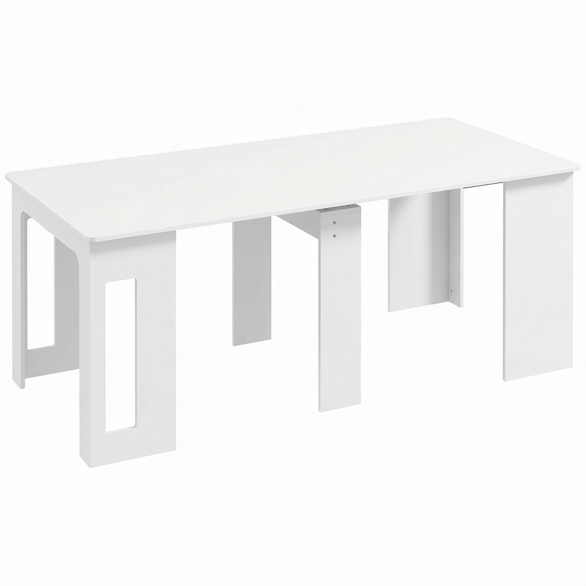 HOMCOM Esstisch, Klapptisch, ausziehbarer Küchentisch, Esszimmertisch, Spanplatten, 60-180 x 85 x 75 cm, Weiß